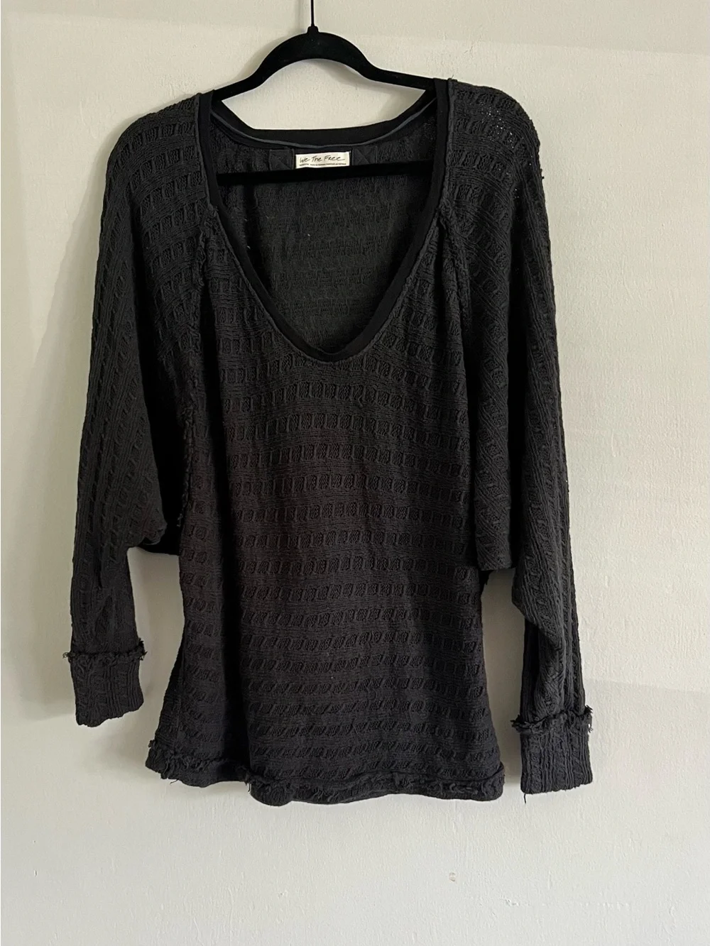 Free People We The Free Thiens Hacci Open Knit Dolman Slouchy Sweater Sz Medium